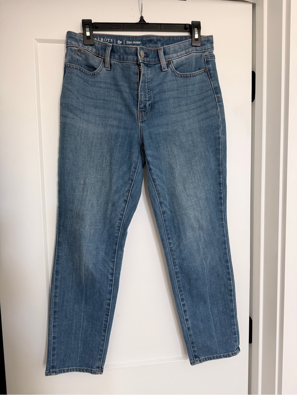 Talbots Slim Ankle Jeans in Light Blue Wash